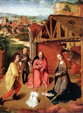 David Gerard Painting - The Nativity 1 Gerard David